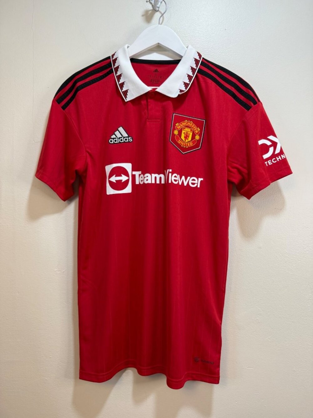 Manchester United Adidas 2022/23 Home Jersey Geometric Martinez 6 Football Socce